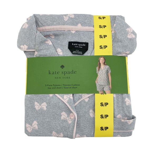 Kate Spade Women's Pink Bow Pyjama Set | 2 Pieces | Various Sizes - Picture 1 of 2